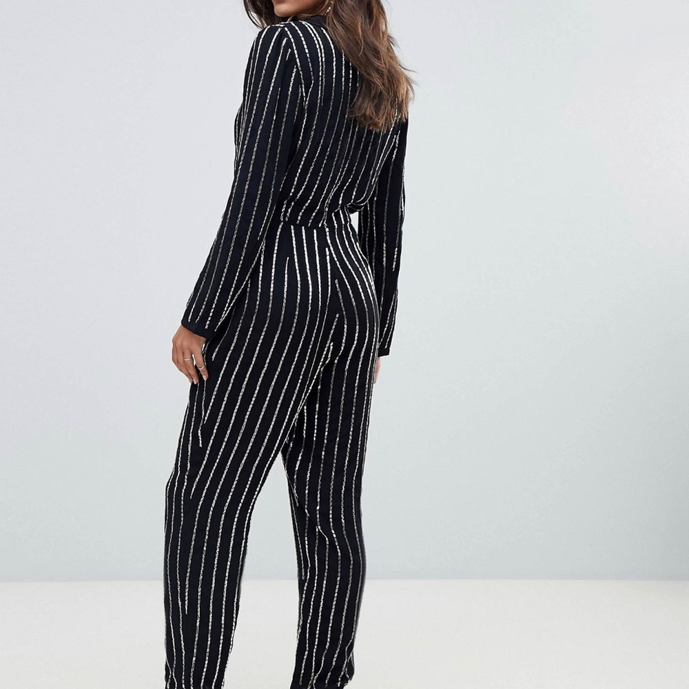 ASOS design embellished tux jumpsuit